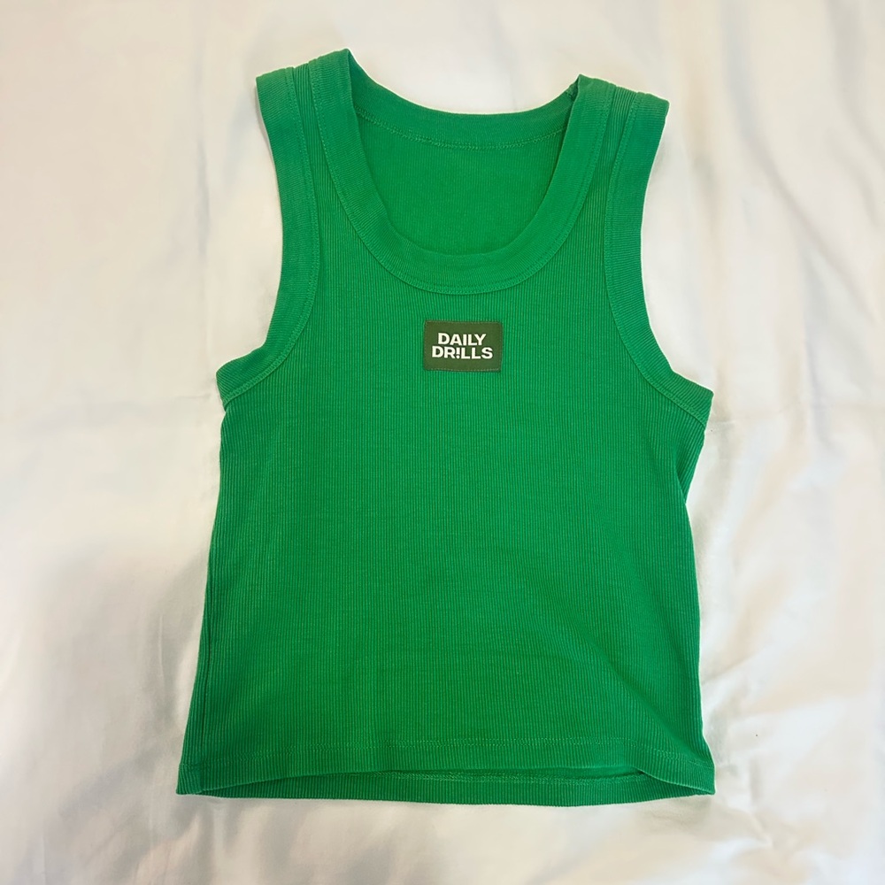 Daily Drills Logo ribbed tank
